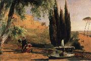 Carl Blechen Park Terrace at Villa d-Este oil painting artist